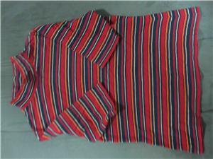 Red striped turtleneck tee (S-M)