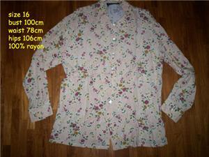 gently used pink floral shirt   