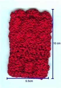 Knitted Handphone Pouch - Red