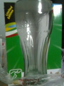 New McDonald's Beijing Olympics Glass Cup, Running