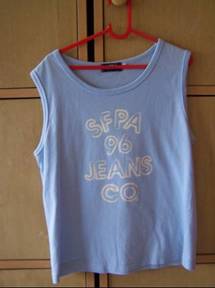 Sleeveless baby blue top from SFPA