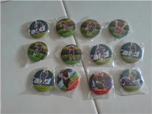 Soccer players in action pins