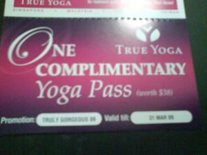 ONE YOGA PASS worth $38 by True Yoga.