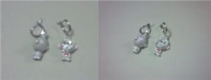 Funky Monkey earring with white crystals