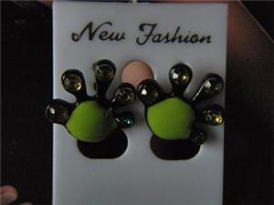 Green Palm Earrings