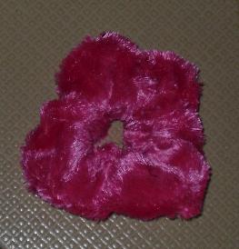 Striking pink scrunchie