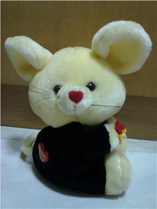 Rat Soft Toy holding flowers