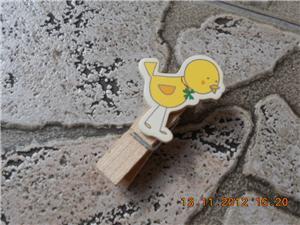 Mini Wooden Ped Clip - Bird design