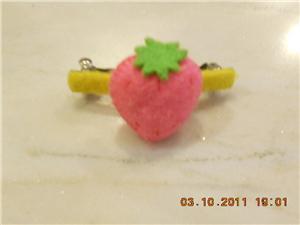 Hair Clip - Strawberry Design