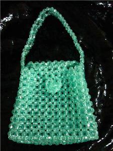 Brand New Beautifully Beaded Green Bag YS$30