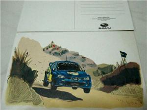 SUBARU postcard x 2