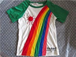 3D Sewn-on Rainbow & Sun T-Shirt