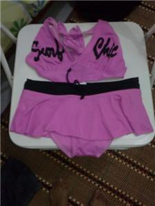 Black Pink 2-piece swimming suit