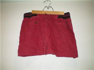 Mango red corduroy skirt