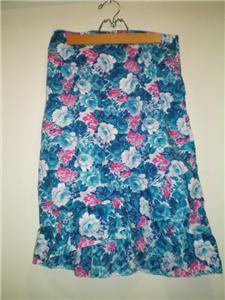 Floral pencil skirt with ruffles