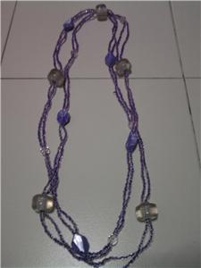 Purple beaded costume jewel