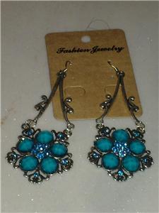 Blue Dangling Earrings [$+YS$]