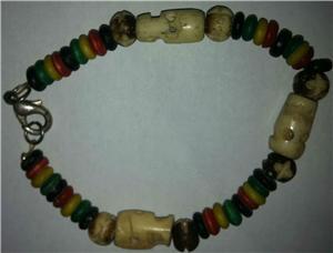 Rainbow beads tribal bracelet