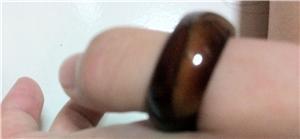 Genuine lucky agate ring 