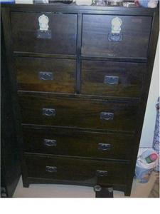 :-):-)WTS: Preloved 7-Drawer Tall Chest (Walnut):-