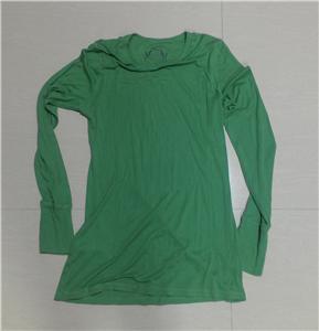 Thin comfy long tee, green