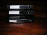 3 Black binder/arch files 1.5