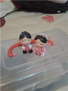 wedding couple ceramic dolls