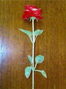 plastic glitter rose