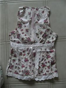 flowery sleeveless top