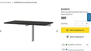 IKEA Table Wall Mounted