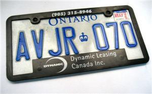 Licence Plate from Canada