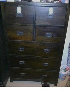 :-):-)WTS: Preloved 7-Drawer Tall Chest (Walnut):-