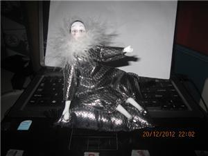 Black & white Clown doll cushion
