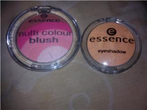 Blusher and eye shadow