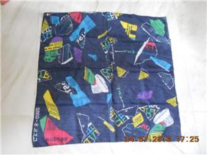 Blue Print Design Square Scarf