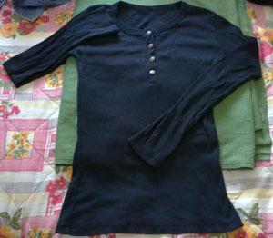 Black Long Sleeve Top Free Size