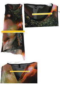 Galaxy print chiffon dress