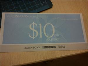 Robinson $10 voucher 
