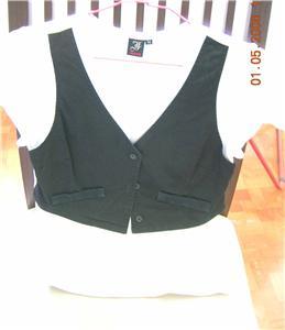 White shirt with vest  BN worn to try only