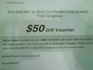 Goldheart - Truly Gorgeous $50 Gift Voucher