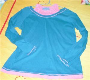 Clearance Sale - Pink / Blue Long Sleeve Top
