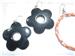 plastic flower earrings with an elegant touch of vintage