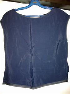 Dark Blue Sleeveless Top
