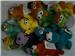 12 Sesame Street beanie babies from McDonalds.
(Bert, Rosita, Zoe, The Count, Big Bird, Elmo, Grover , Honker, Ernie, Cookie Monster, Oscar the Grouch, Rubber Duckie)
A bit dusty due to having been kept in a box for many years. Not sure if they are washable. ^^"