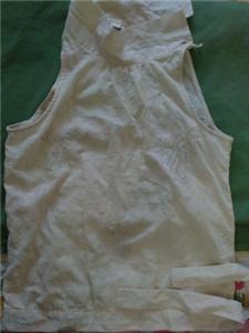a'new cream sleeveless top size S