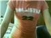 salmon pink in colour. printed tee, "22" is sewn on. Very pretty, but a little tight for me. ):