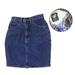 Manufacturer's Size: 7

Measured Size: 
Waist 24"
Length 18.5"

Material:Denim

*second hand