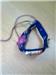 Blue landyard bracelet with flower detail and plastic beads. Brand new but its been around for a while. Very bohemian.
