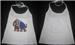 White bareback top with design of an elephant in front
XS
