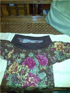 floral cowl-neck blouse (NOT available)